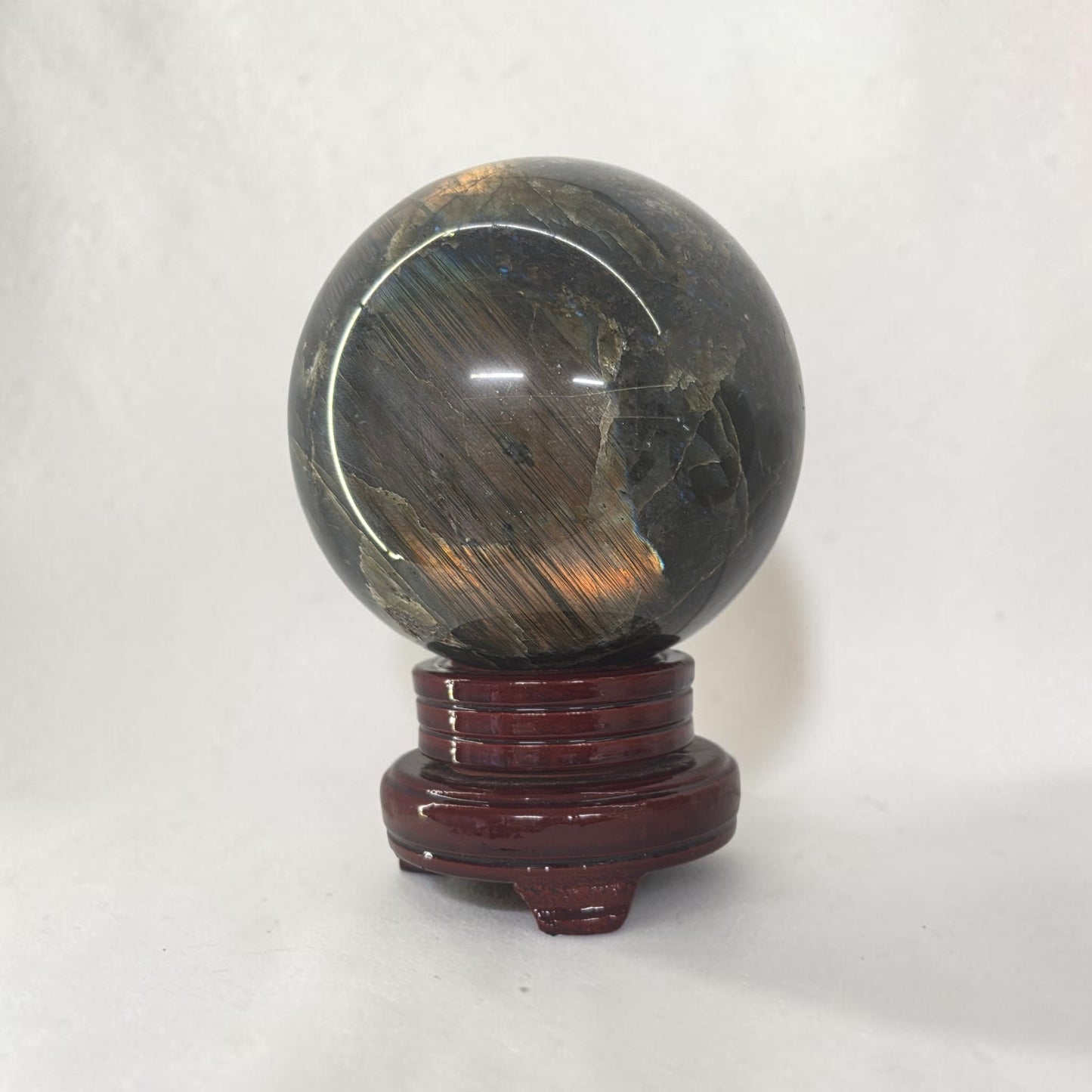 Huge flashy labradorite sphere