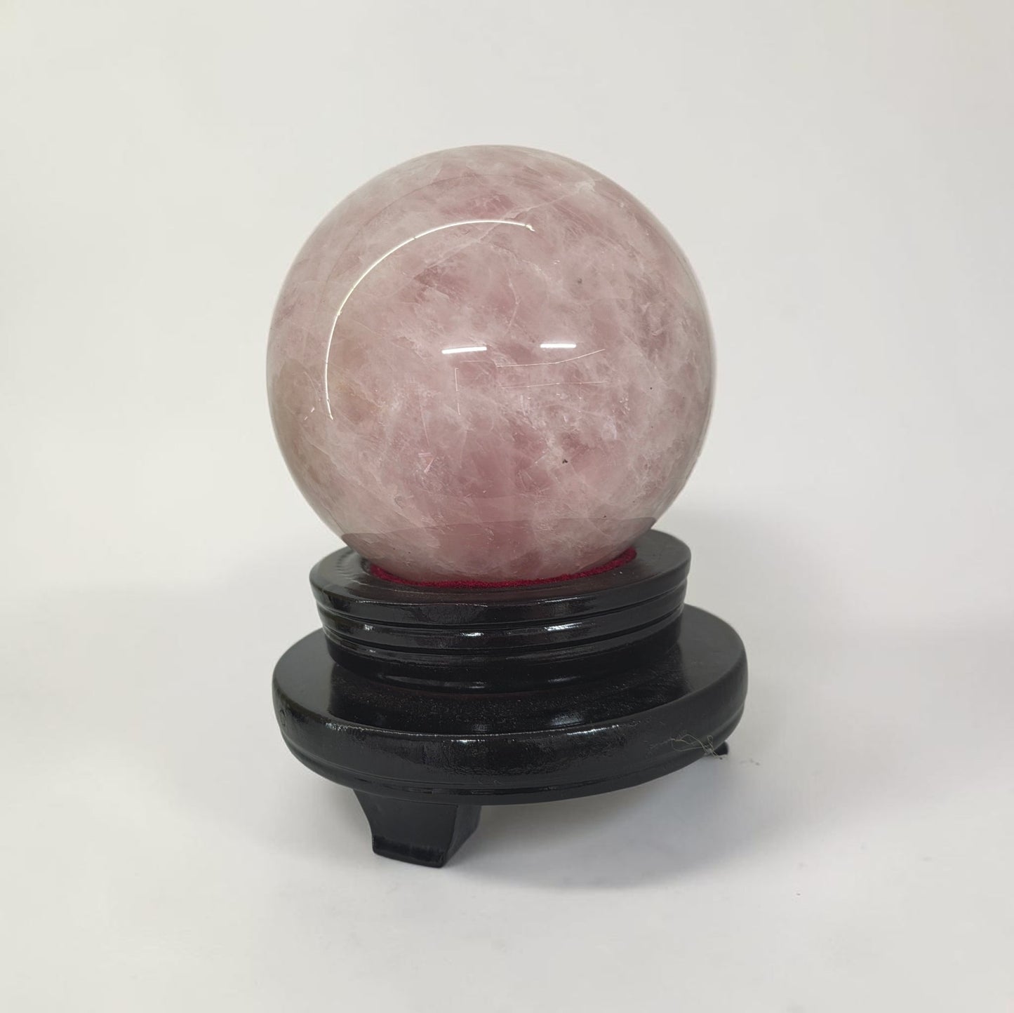 Rose quartz statement sphere