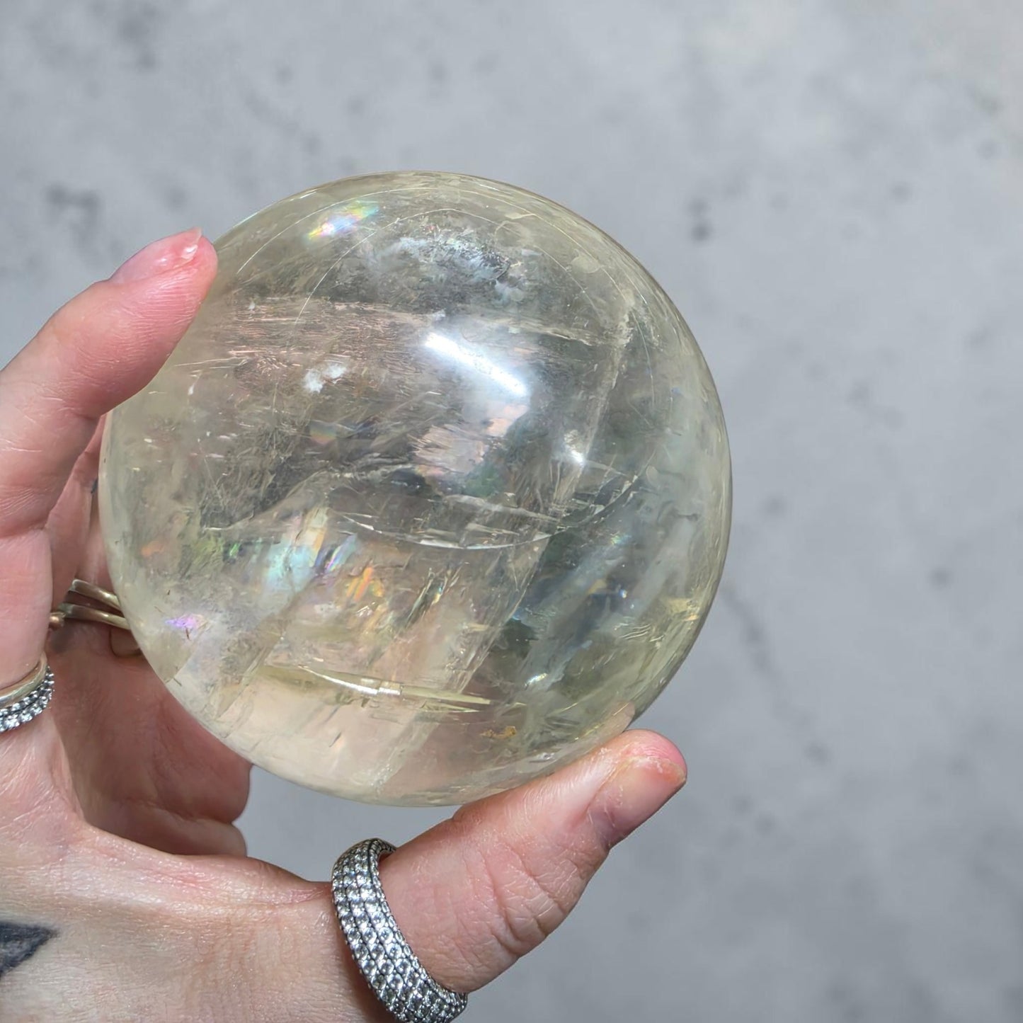 Gorgeous optical calcite sphere
